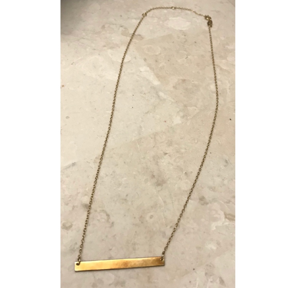 Cute Gold Bar Necklace